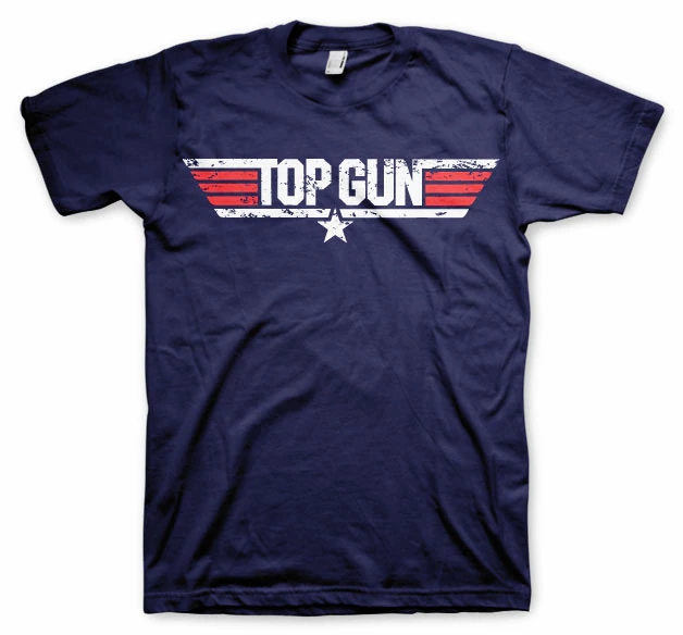 tričko Top Gun Distressed Logo námořní modrá